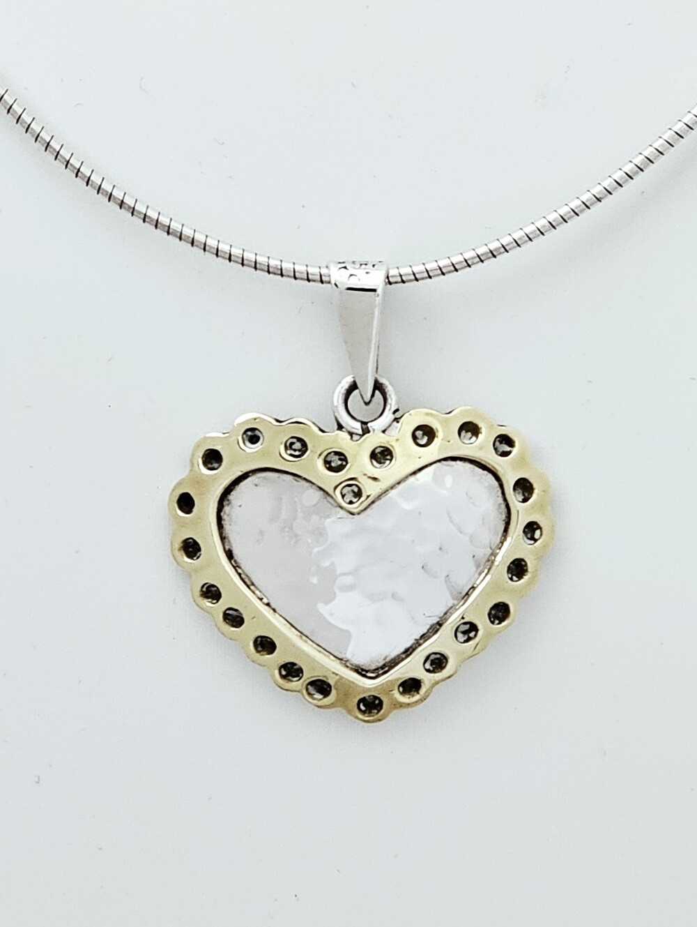 Silpada Extremely Rare🦄Sterling Silver Brass Ruffled Heart Pendant XS077